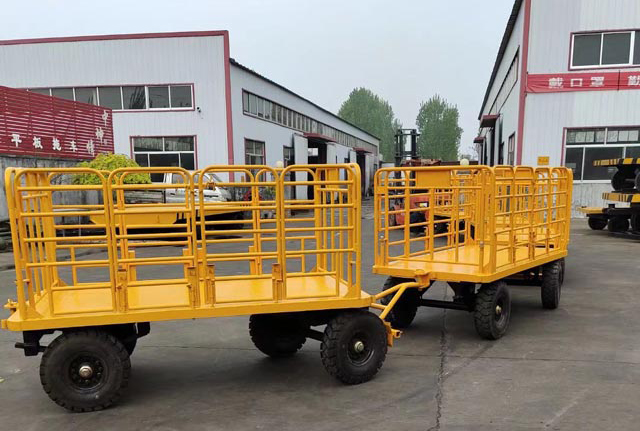 行李托运平板拖车